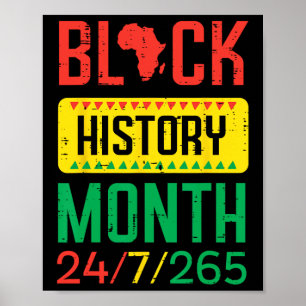 Affiche Mois de l'histoire des Noirs 24 7 265 Fierté afric