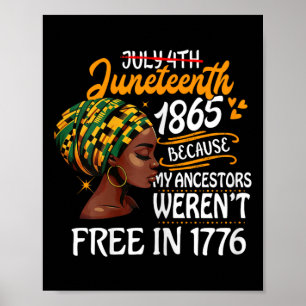 Affiche Mois de l'histoire des Noirs Afro-Américain Junete