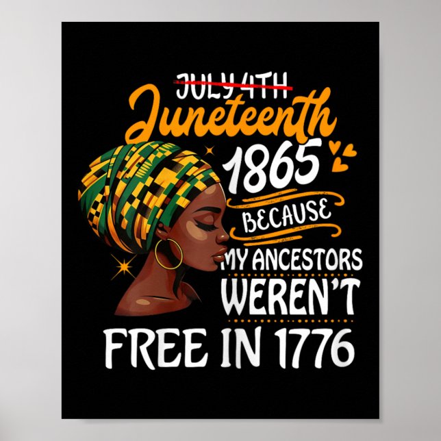 Affiche Mois de l'histoire des Noirs Afro-Américain Junete (Devant)
