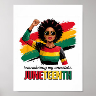 Affiche Mois de l'histoire des Noirs Afro-Américain Junete