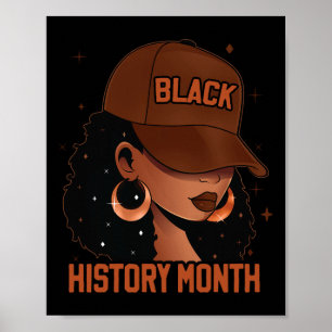 Affiche Mois de l'histoire des Noirs Afro Mélanine Femmes