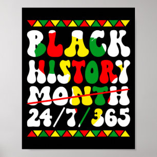 Affiche Mois de l'histoire des Noirs Afro Mélanine Femmes