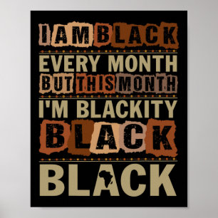 Affiche Mois de l'histoire des Noirs Blackité Noir Tous le