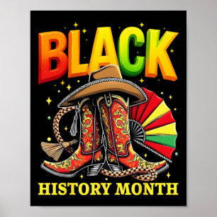 Affiche Mois de l'histoire des Noirs Bottes de cowgirl noi