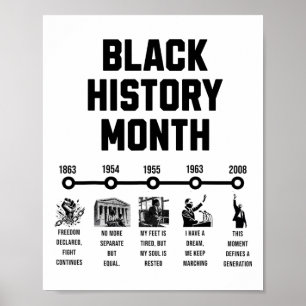 Affiche Mois de l'histoire des Noirs Chronologie de l'exce