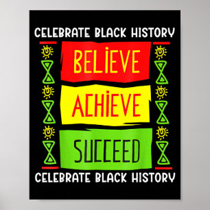 Affiche Mois de l'histoire des Noirs Croire Réussir Afriqu