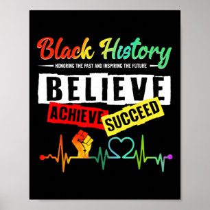 Affiche Mois de l'histoire des Noirs Croire Réussir Réussi