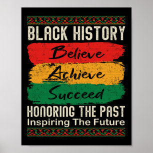 Affiche Mois de l'histoire des Noirs Croire Réussir Réussi