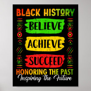 Affiche Mois de l'histoire des Noirs Croire Réussir Réussi
