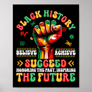 Affiche Mois de l'histoire des Noirs Croire Réussir Réussi