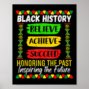 Affiche Mois de l'histoire des Noirs Croire Réussir Réussi
