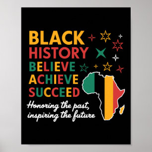 Affiche Mois de l'histoire des Noirs Croire Réussir Réussi