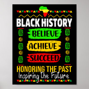 Affiche Mois de l'histoire des Noirs Croire Réussir Réussi