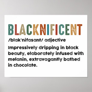 Affiche Mois de l'histoire des Noirs Définition drôle Blac