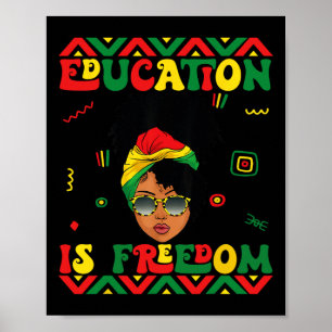 Affiche Mois de l'histoire des Noirs Éducation est la libe