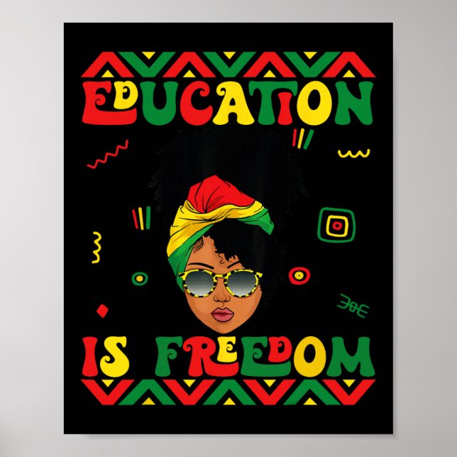 Affiche Mois de l'histoire des Noirs Éducation est la libe (Devant)