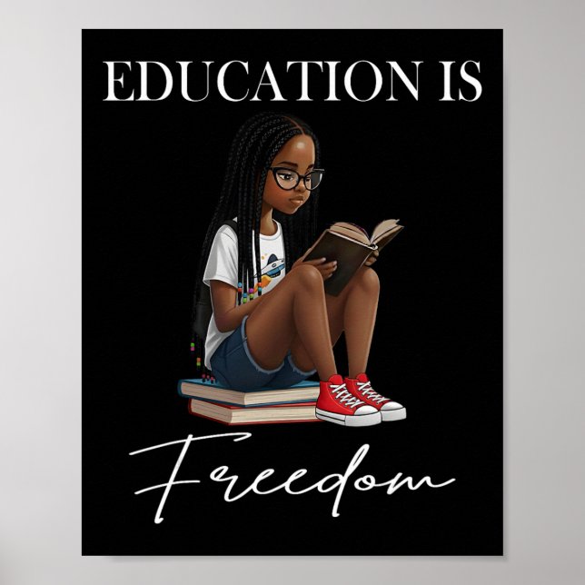 Affiche Mois de l'histoire des Noirs Éducation Est Liberté (Devant)