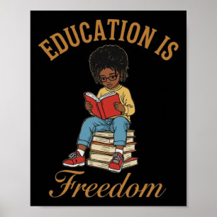 Affiche Mois de l'histoire des Noirs Éducation Liberté Liv