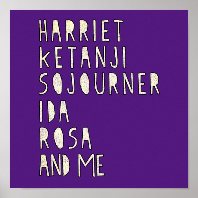 Affiche Mois de l'histoire des Noirs, fameuses dirigeantes (Devant)