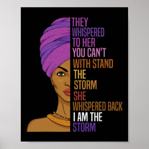 Affiche Mois de l'histoire des Noirs Femme africaine Afro