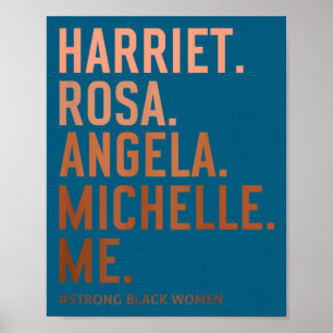 Affiche mois de l'histoire des Noirs femmes leaders excell