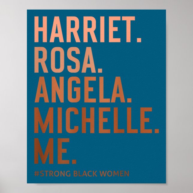Affiche mois de l'histoire des Noirs femmes leaders excell (Devant)
