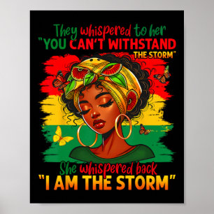 Affiche Mois de l'histoire des Noirs Fière Américaine Afri