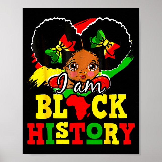 Affiche Mois de l'histoire des Noirs Fille aux cheveux rel (Devant)