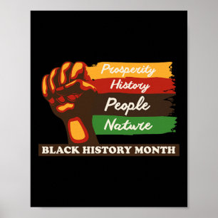 Affiche Mois de l'histoire des Noirs Fist de fierté afro-a