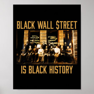 Affiche Mois de l'histoire des Noirs Funny Wall Street Afr