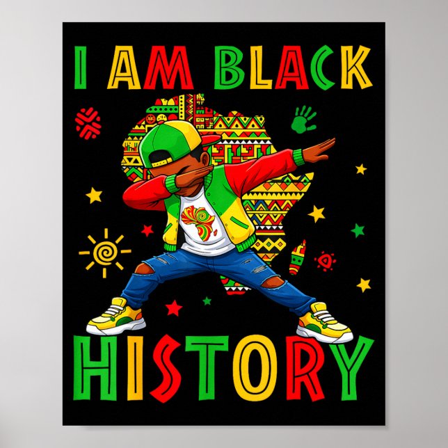 Affiche Mois de l'histoire des Noirs garçon enfants melani (Devant)