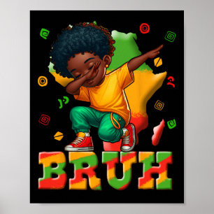 Affiche Mois de l'histoire des Noirs Garçons Dabbing Garço