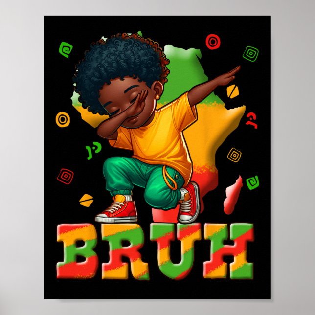Affiche Mois de l'histoire des Noirs Garçons Dabbing Garço (Devant)