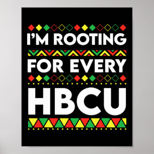Affiche Mois de l'histoire des Noirs HBCU Je soutiens chaq