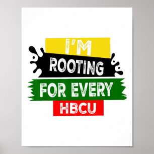 Affiche Mois de l'histoire des Noirs Hbcu Je soutiens chaq