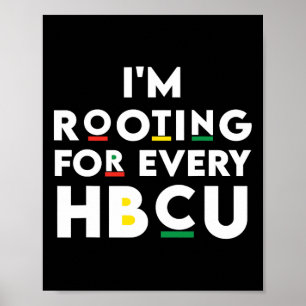 Affiche Mois de l'histoire des Noirs Hbcu Je soutiens chaq