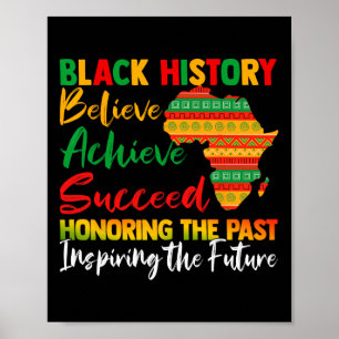 Affiche Mois de l'histoire des Noirs Hommage au passé Insp