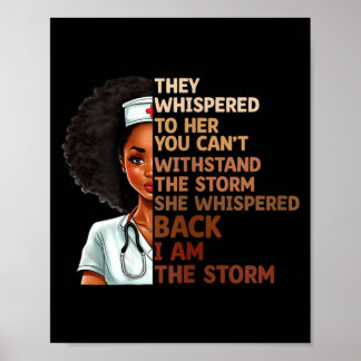 Affiche Mois de l'histoire des Noirs Infirmière Fière Afri