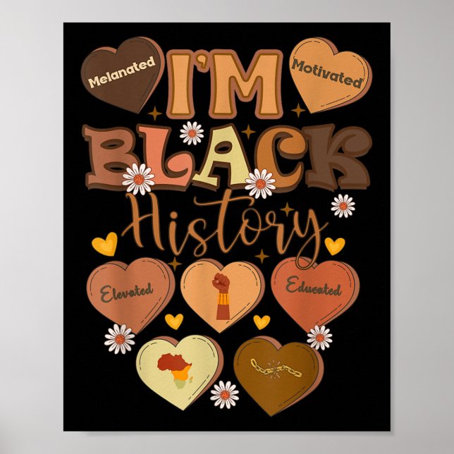 Affiche Mois de l'histoire des Noirs instruite et mélané (Devant)