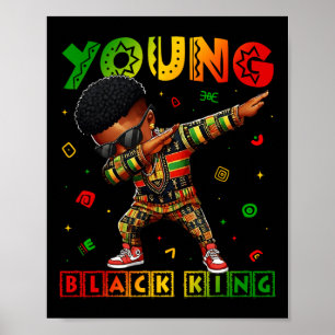Affiche Mois de l'histoire des Noirs Jeune roi noir Fierté