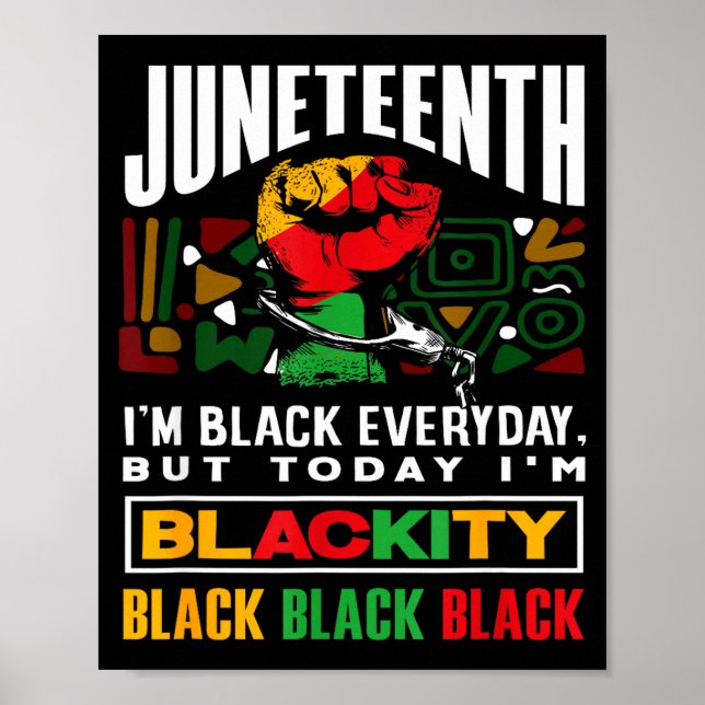 Affiche Mois de l'histoire des Noirs Juneteenth Blackity  (Devant)