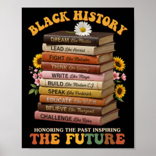 Affiche Mois de l'histoire des Noirs Leaders Noirs Afro-Am