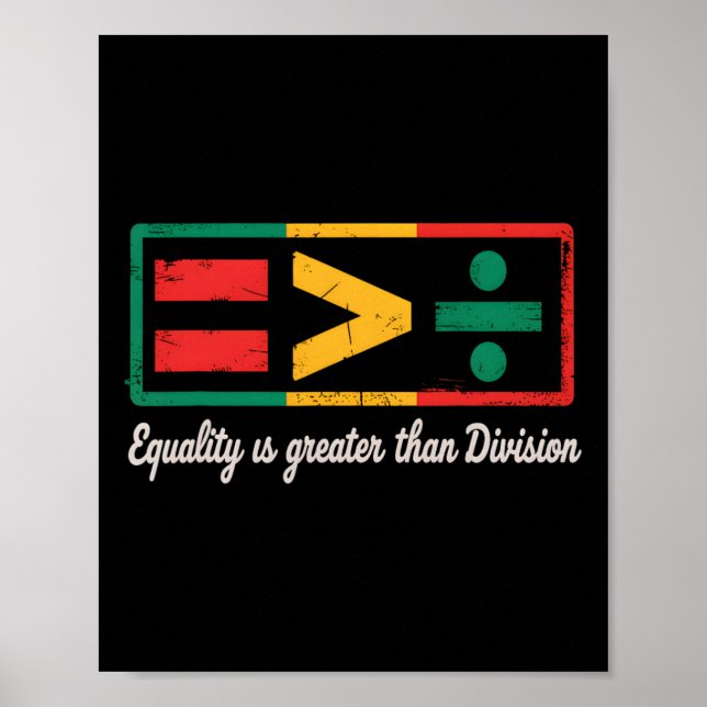 Affiche Mois de l'histoire des Noirs L'égalité est plus gr (Devant)