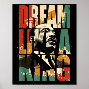Affiche mois de l'histoire des Noirs martin a un rêve luth