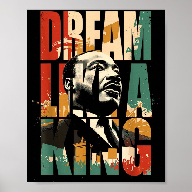 Affiche mois de l'histoire des Noirs martin a un rêve luth (Devant)