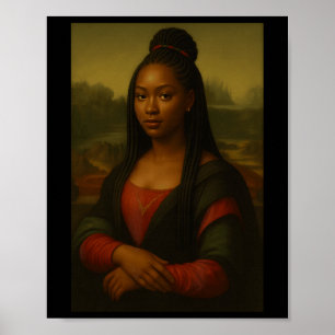 Affiche Mois de l'histoire des Noirs Mona Lisa noire Afro-