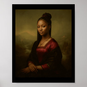 Affiche Mois de l'histoire des Noirs Mona Lisa noire Afro-
