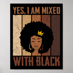 Affiche Mois de l'histoire des Noirs Oui Je suis mélangé a