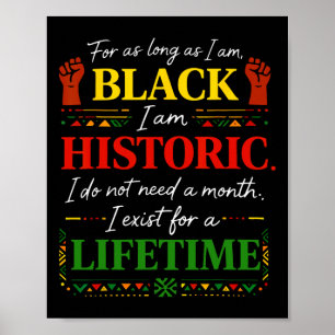 Affiche Mois de l'histoire des Noirs Patriotique à vie Afr