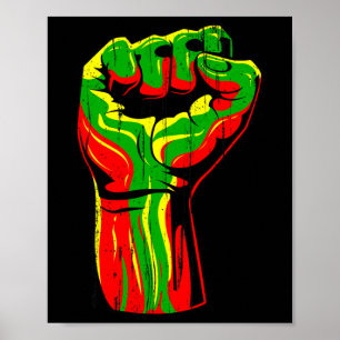 Affiche Mois de l'histoire des Noirs Poing Premiers Hommes